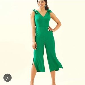 Lilly Pulitzer Dani Jumpsuit Green Emerald Isle NWT